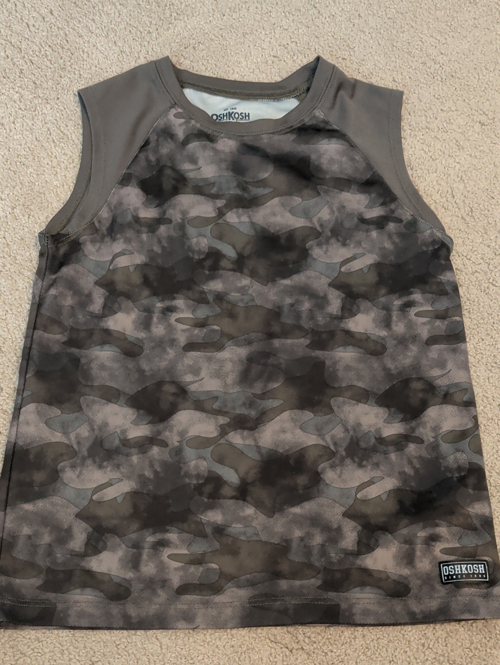 OshKosh B'gosh Green Camouflage Tank Top